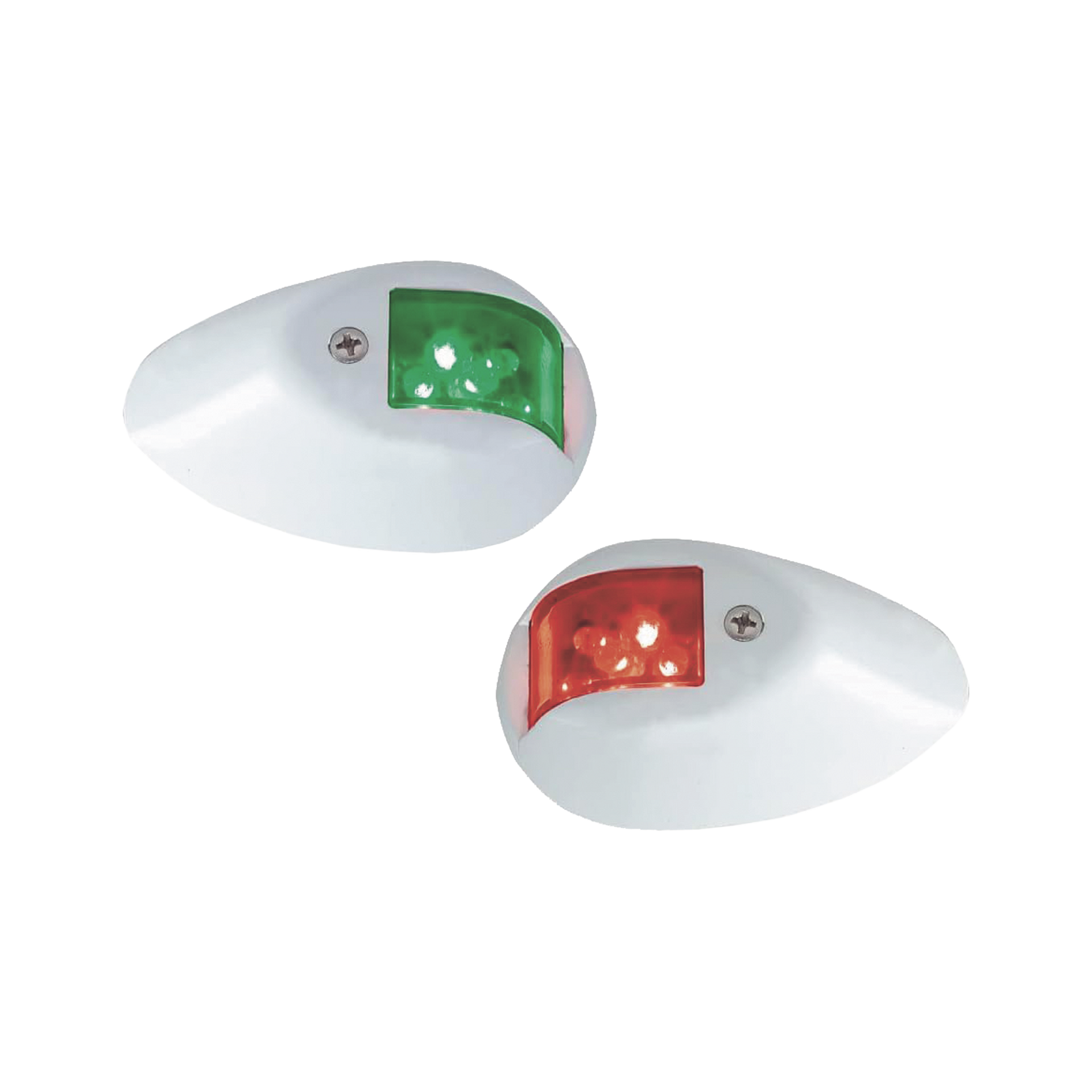 Set de Luces de NavegaciÃ³n Verticales Rojo / Verde con Carcasa en Color Blanco para Embarcaciones a Motor de Menos de 20 Metros