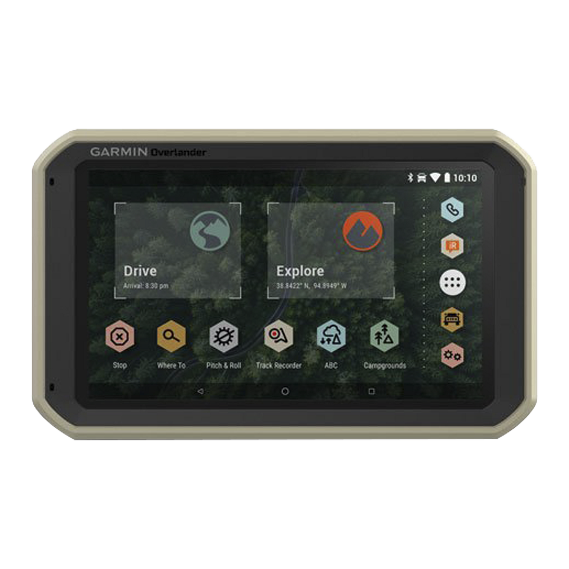 Navegador Overlander, pantalla tÃ¡ctil de 7 pulgadas bajo EstÃ¡ndar Militar 810