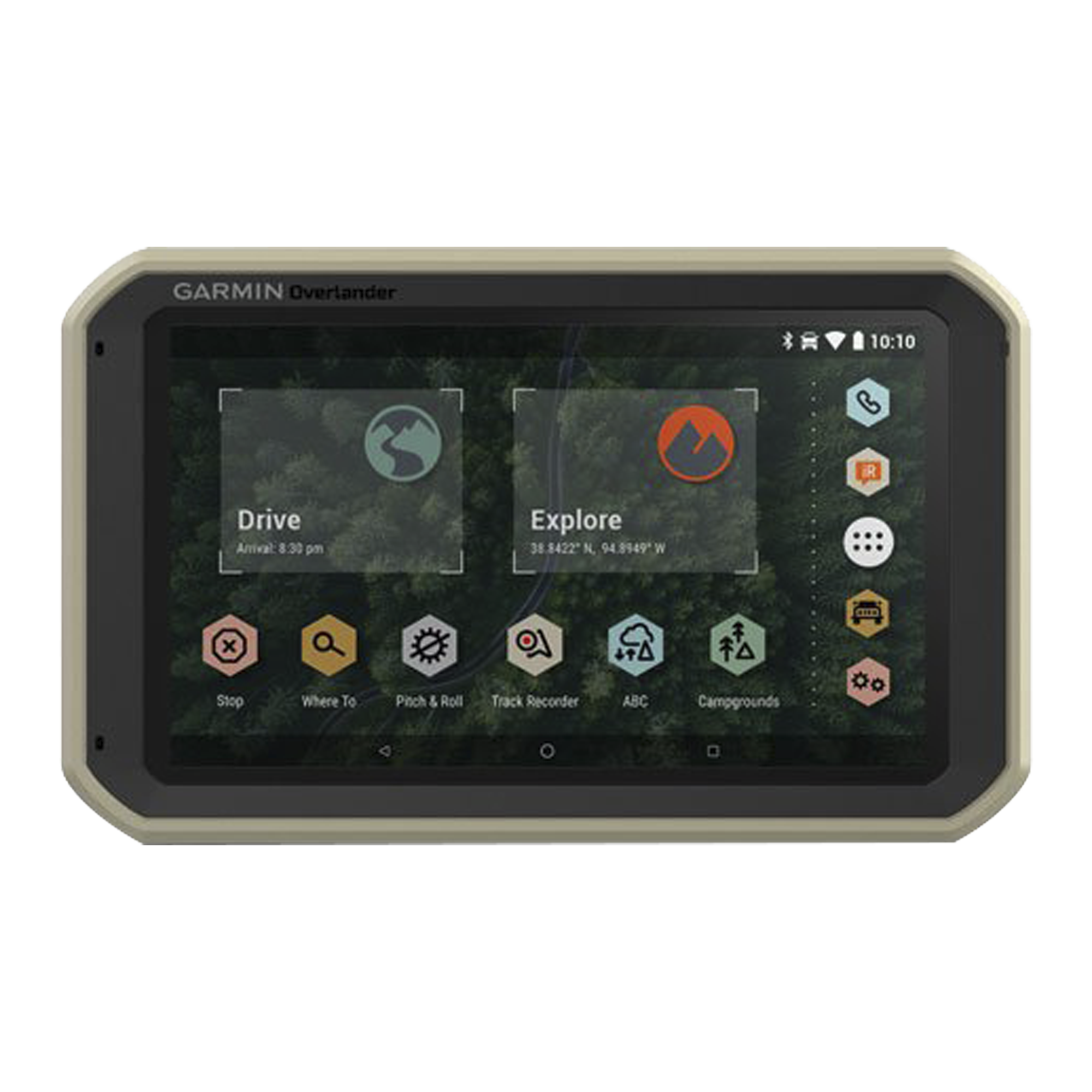 Navegador Overlander, pantalla tÃ¡ctil de 7 pulgadas bajo EstÃ¡ndar Militar 810