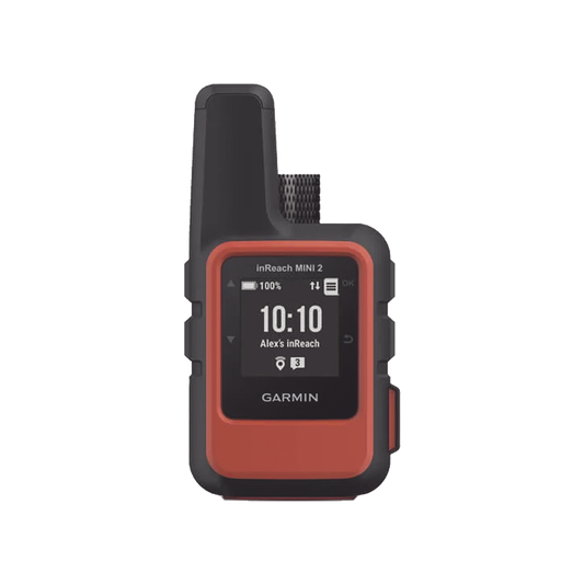 GPS portÃ¡til inReachÂ® Mini 2 / Pantalla Monocroma Transflectiva 23 x 23 mm / ResoluciÃ³n 176 x 176 pÃ­xeles / BaterÃ­a de Iones de Litio / AutonomÃ­a Hasta 14 DÃ­as / Resistencia al Agua IPX7 / Sensores GPS, Galile
