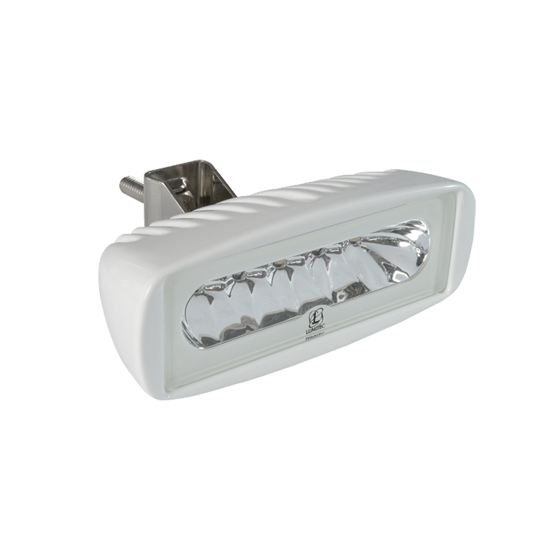 Luz led marina Caprera2 con bracket, emite luz color blanco y azul de 1000 lÃºmenes, fabricado bajo norma de protecciÃ³n IP67.