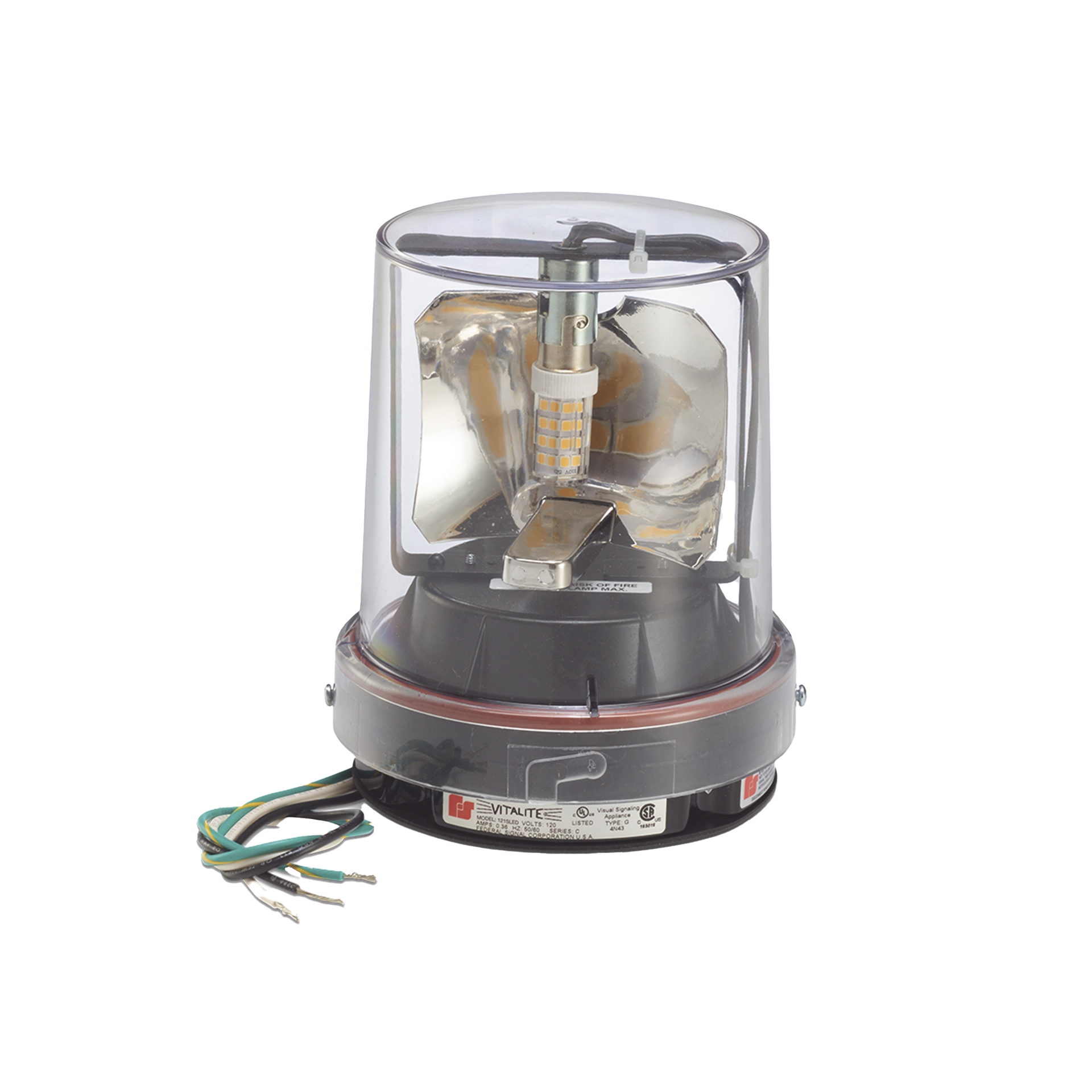 Luz de advertencia LED giratoria de 360 grados VitaliteÂ® en color Claro de 24 VCD