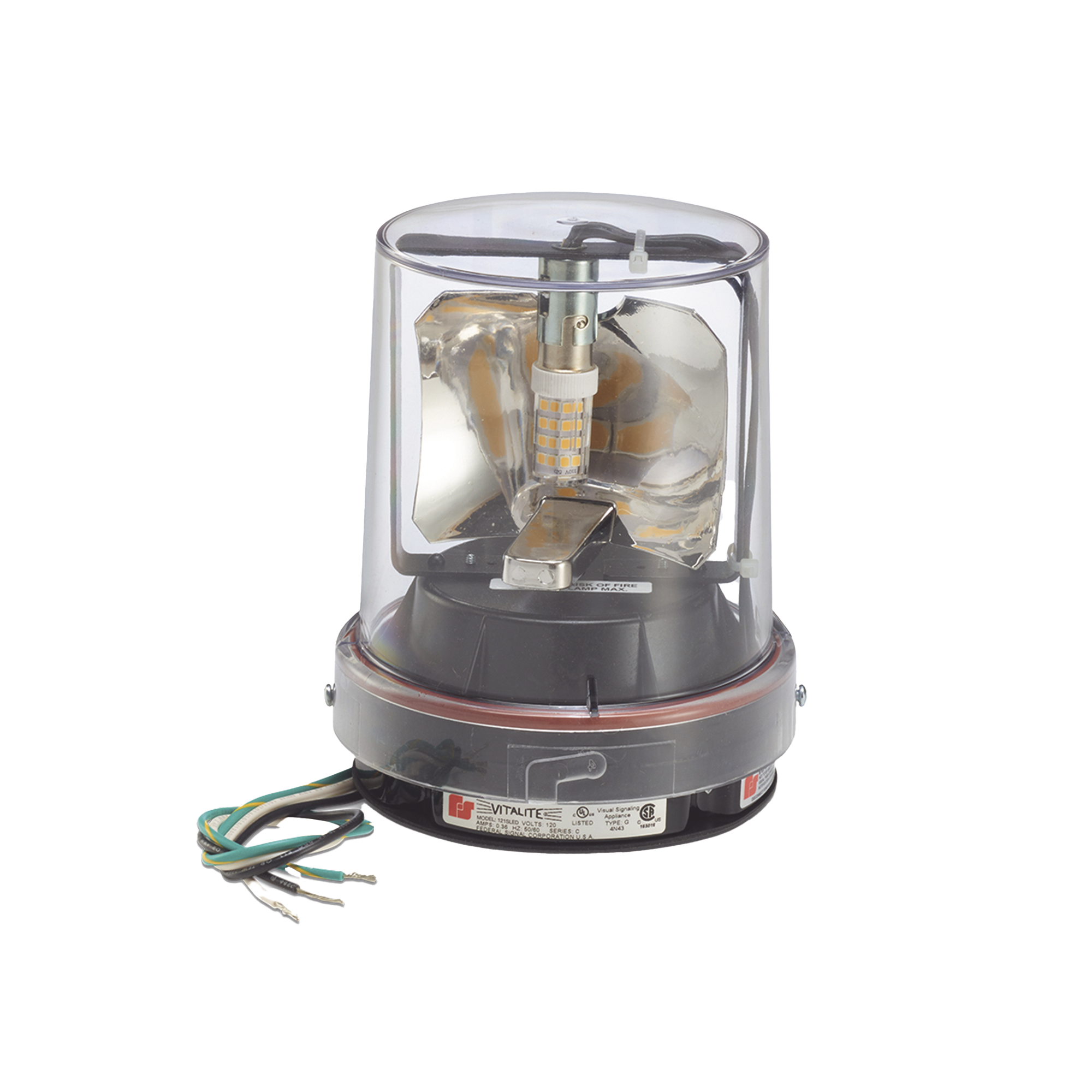 Luz de advertencia LED giratoria de 360 grados VitaliteÂ® en color Claro de 24 VCD