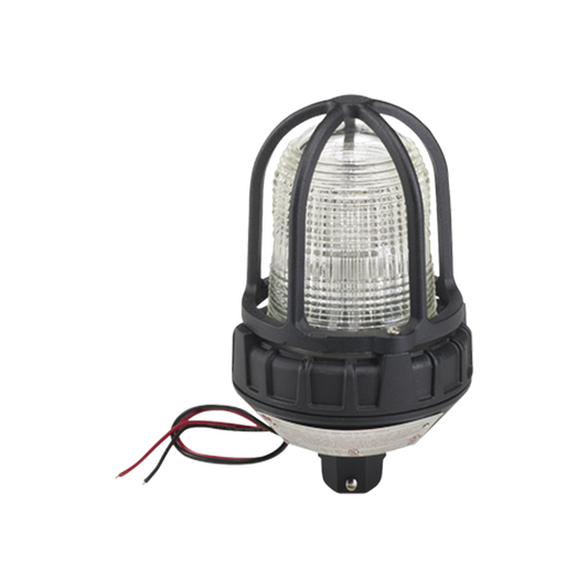 Luz estroboscÃ³pica para ubicaciones peligrosas,  montaje tipo tubo, 12-24 VCD, Color Claro