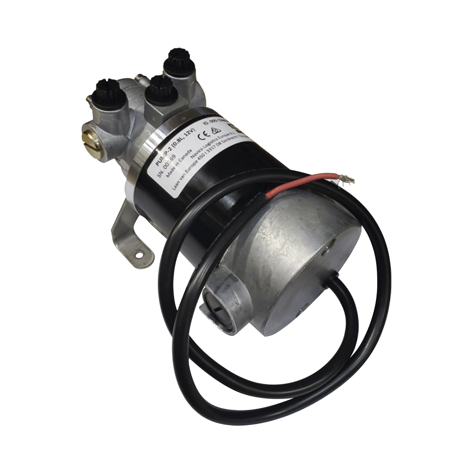 Bomba HidrÃ¡ulica Reversible PUMP-2 / 12V DC / Flujo 0.8L (49 cu.in) por Minuto / Para Cilindros de 80 cc - 250 cc (4.9 - 15.2 cu.in) / Conexiones O-Ring Boss (ORB) / Incluye 3 Accesorios ORB-5 a 9/16 UNF / Compatible con SteadySteer