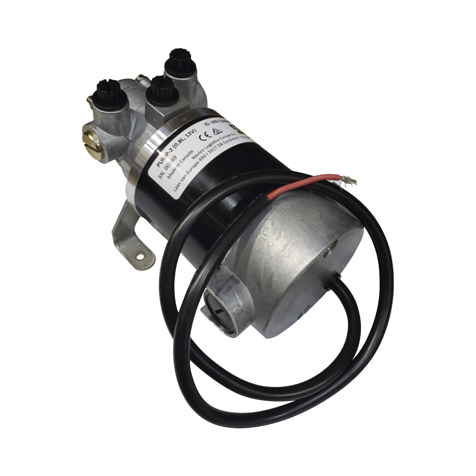 Bomba HidrÃ¡ulica Reversible PUMP-2 / 12V DC / Flujo 0.8L (49 cu.in) por Minuto / Para Cilindros de 80 cc - 250 cc (4.9 - 15.2 cu.in) / Conexiones O-Ring Boss (ORB) / Incluye 3 Accesorios ORB-5 a 9/16 UNF / Compatible con SteadySteer