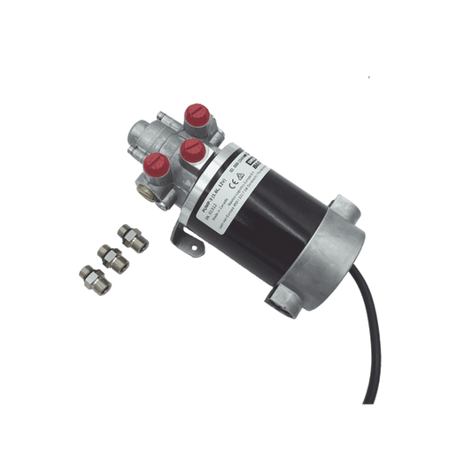 Bomba HidrÃ¡ulica Reversible PUMP-3 / 12V DC / Flujo 1.6L (98 cu.in) por Minuto / Cilindro 160-550 cc (9.8 - 33.5 cu.in) / Conexiones ORB / Incluye 3 Adaptadores ORB-5 a 9/16 UNF / Compatible con SteadySteer