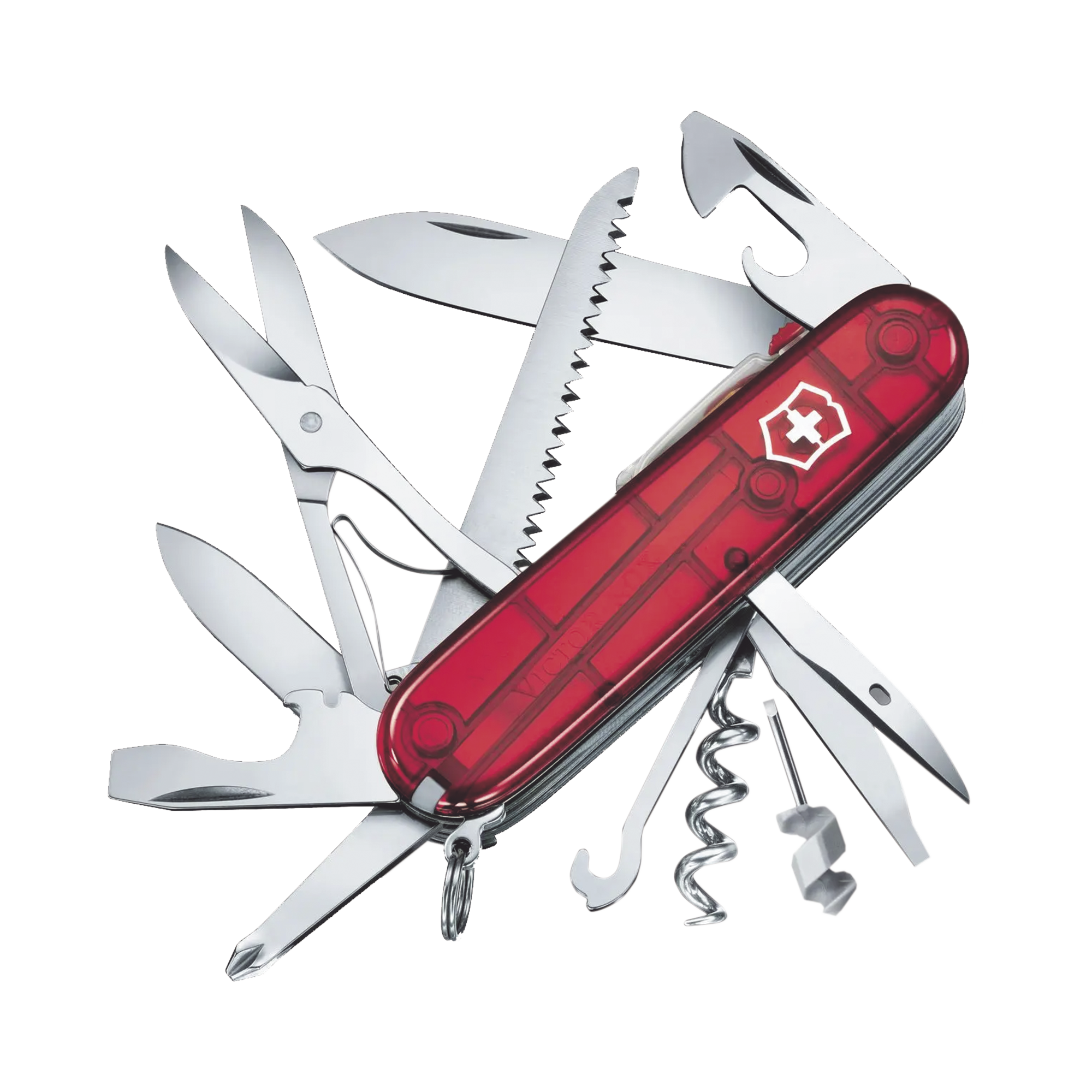 Navaja Victorinox de Bolsillo Mediana Huntsman Lite de 21 Funciones con Luz LED