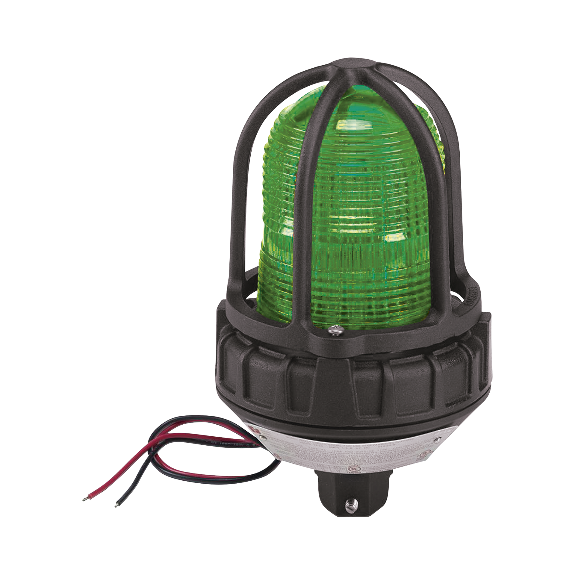 Luz de advertencia LED para ubicaciÃ³nes peligrosas, montaje tipo tubo, 24 VCD, LED color Verde