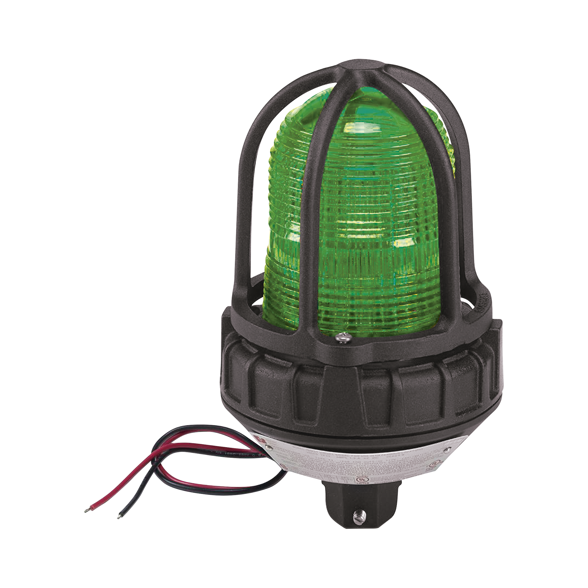 Luz de advertencia LED para ubicaciÃ³nes peligrosas, montaje tipo tubo, 24 VCD, LED color Verde