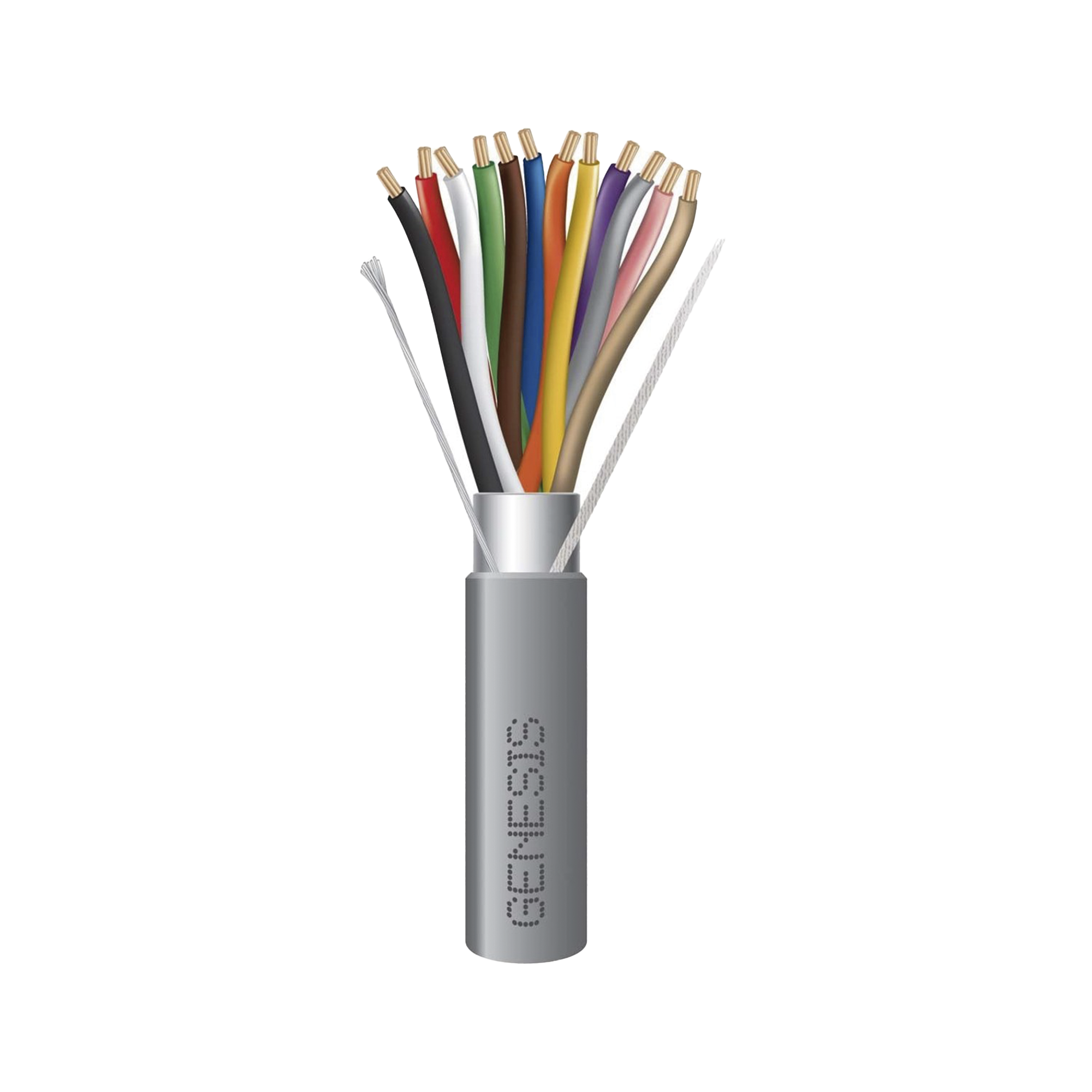 Carrete de 305 Metros / Cable de Cobre / 12 x 22 AWG / Riser / Tipo CMR CL3R FPLR /Para Interior / Color Gris / Para Aplicaciones de Alarmas de IntrusiÃ³n y AutomatizaciÃ³n