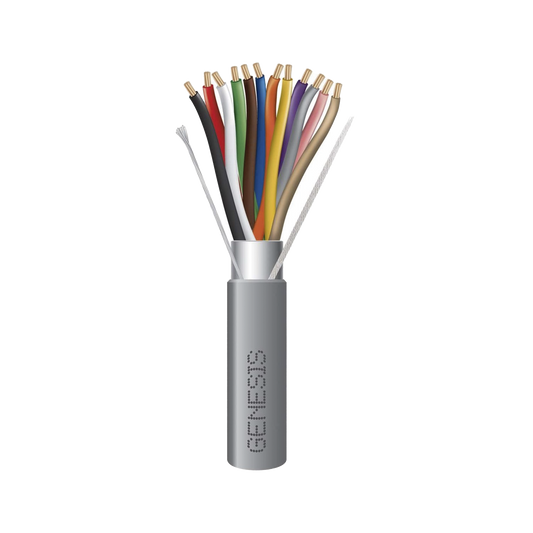 Carrete de 305 Metros / Cable de Cobre / 12 x 22 AWG / Riser / Tipo CMR CL3R FPLR /Para Interior / Color Gris / Para Aplicaciones de Alarmas de IntrusiÃ³n y AutomatizaciÃ³n