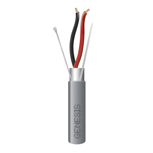Bobina de 305 Metros / Cable 2 x 18 AWG / Color Gris / Blindado / Riser / Aplicaciones de Audio Control de Acceso y AutomatizaciÃ³n