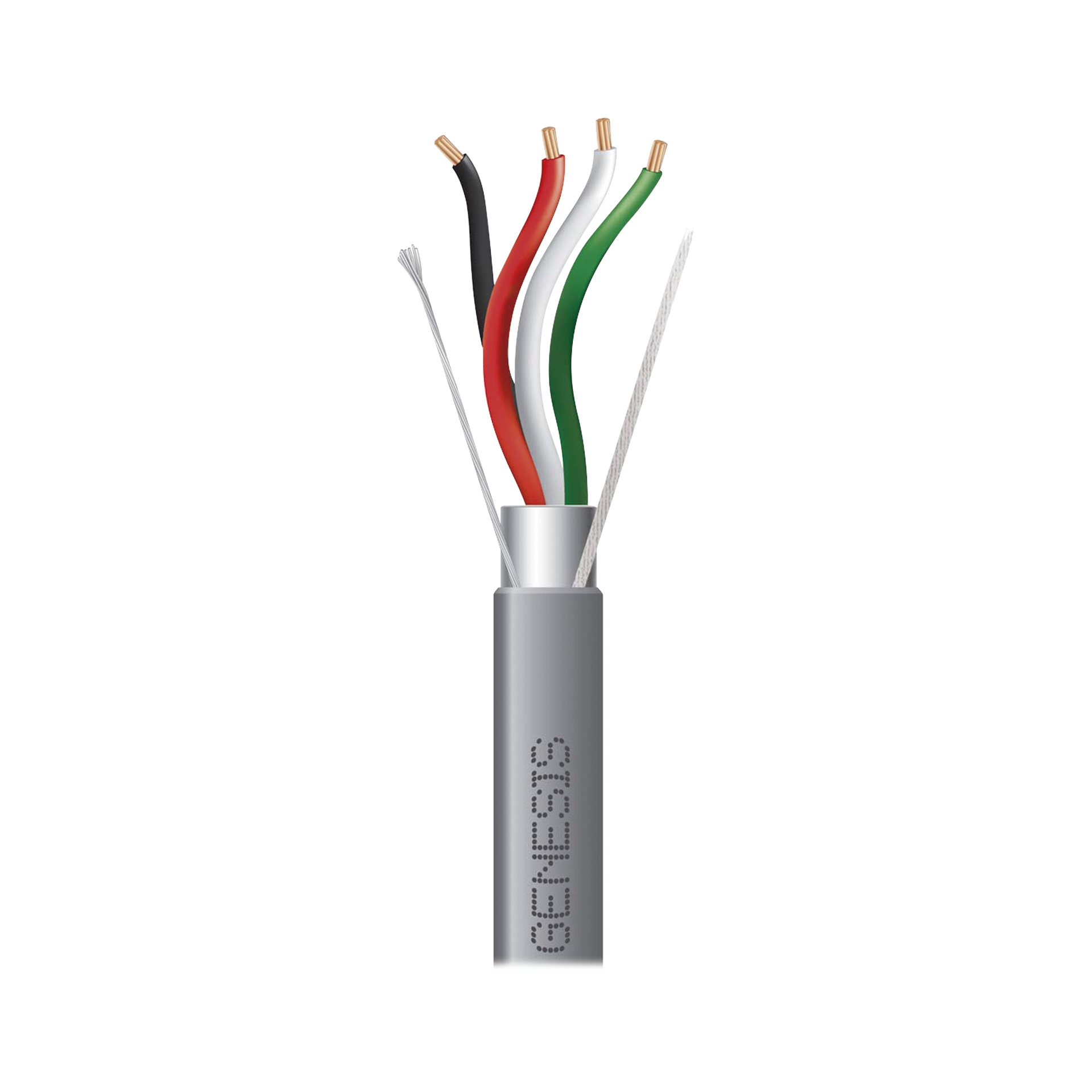 Carrete de 305 Metros / Cable 4 x 18 AWG / Color Gris / Blindado / Riser / Aplicaciones de Audio Control de Acceso y AutomatizaciÃ³n