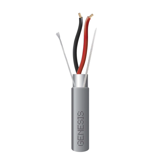 Carrete de 305 Metros de Cable / 2 x 16 AWG / Riser / Blindado / Tipo CMR-CL3R-FPLR-FT4 / Color Gris / Aplicaciones de alarmas de intrusiÃ³n/Control de Acceso/ AutomatizaciÃ³n / Interfonos y Tv Porteros.
