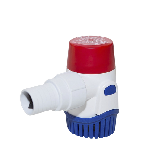 Bomba sumergible de achique de 500 galones por hora a 24 Volts de corriente directa.