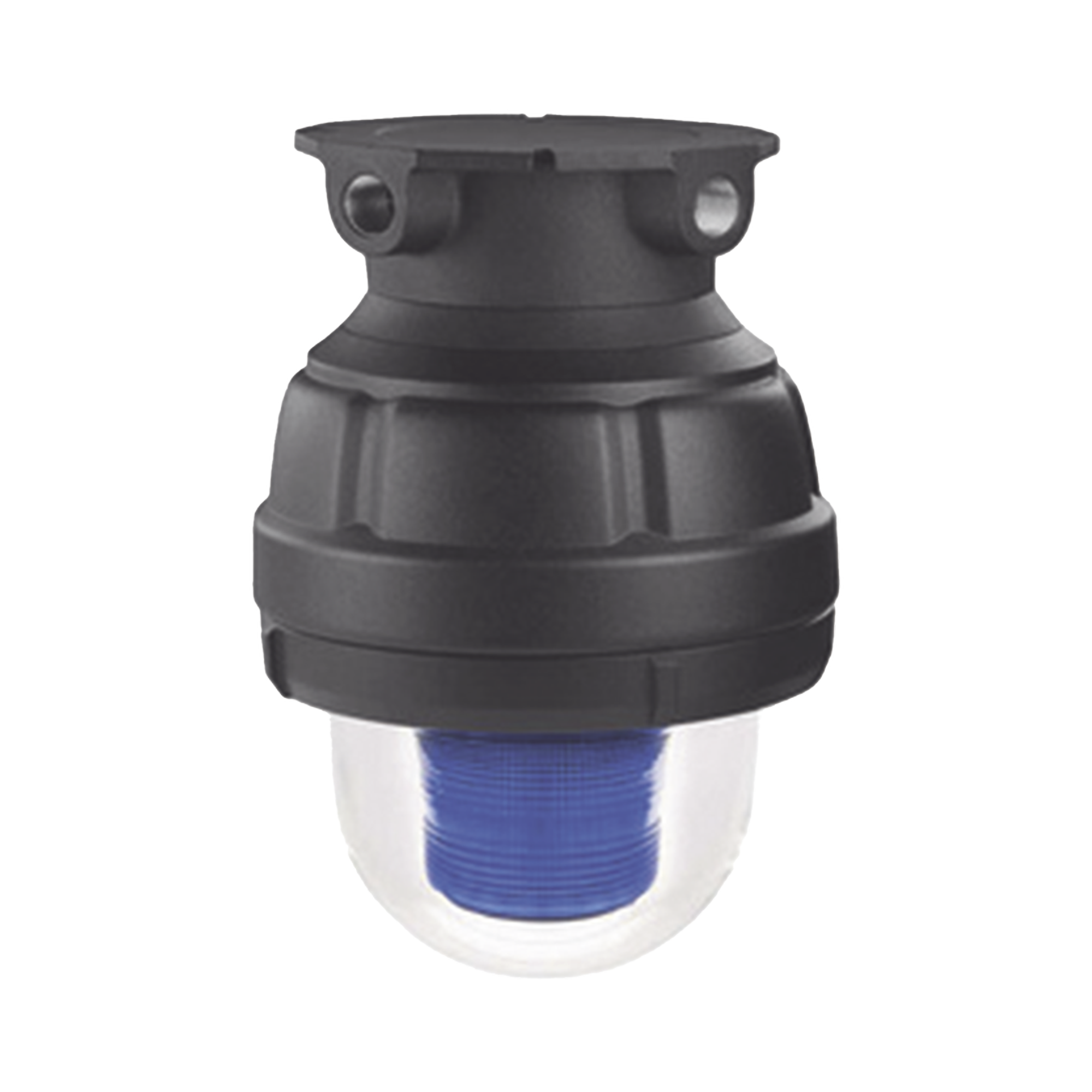 Luz LED, a prueba de explosiones, UL y cUL para Clase I, DivisiÃ³n 1, Grupo C y D; Clase I, DivisiÃ³n 2, Grupos A y B; Clase II, DivisiÃ³n 1, Grupos E, F y G; Clase III, 120-240 VCA, Azul