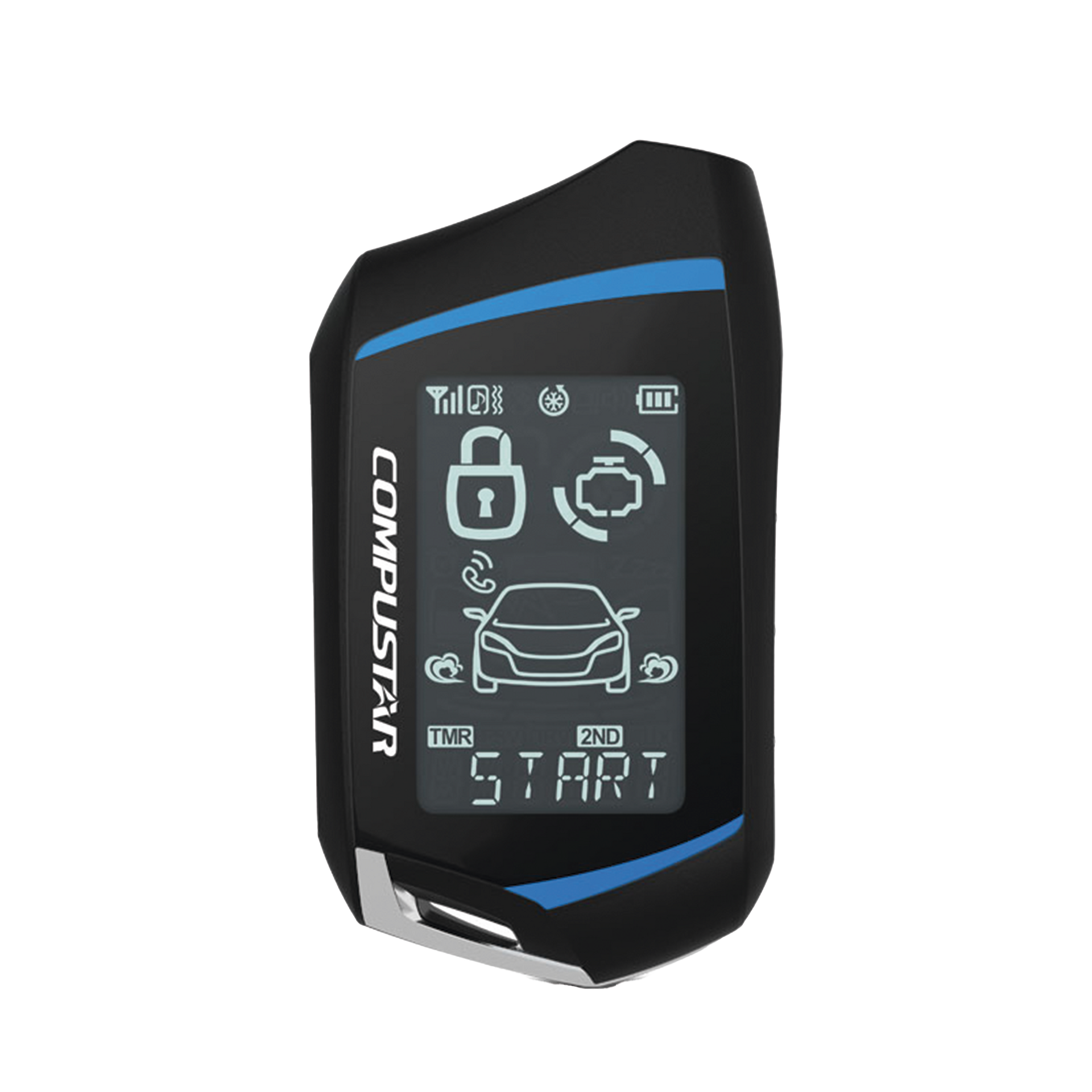 Control Remoto Bidireccional de cuatro botones para Sistemas de alarmas Compustar hasta con un kilometro de alcance