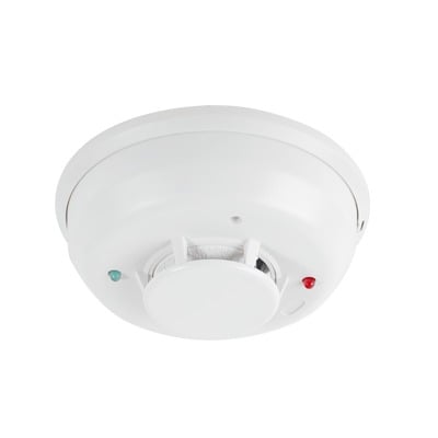 Detector FotoelÃ©ctrico de Humo de 2 Hilos con Relevador y Sensor de Temperatura, Serie i3