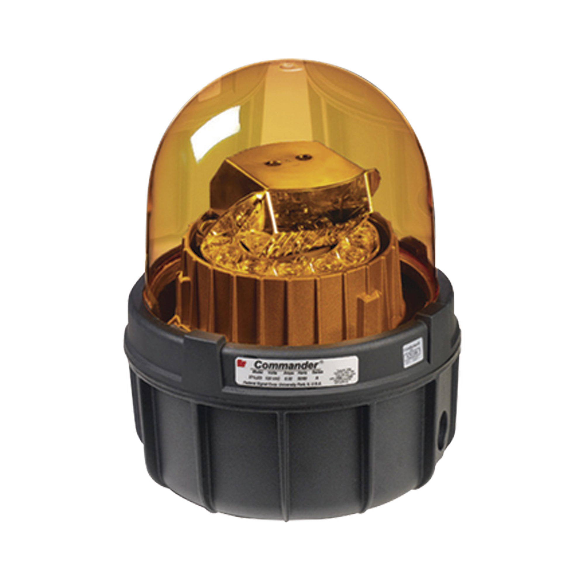 LED de advertencia giratorias CommanderÂ®, Tipo 4X, carcasa IP66 Listado por UL y cUL , 120 VCA, color Ã¡mbar, Para Ubicaciones y Ambientes Peligrosos