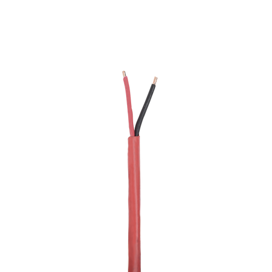 Bobina de 305 Metros de Alambre / 2 x 18 AWG / Riser / Tipo FPLR-CL3R, FT4 / Color Rojo / Para Aplicaciones en Sistemas de DetecciÃ³n de Incendio y Sistemas de EvacuaciÃ³n