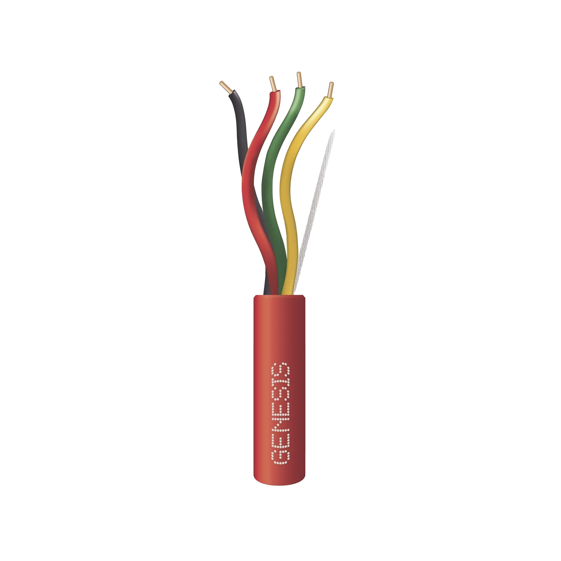 Carrete de 305 Metros de Alambre / 4 x 14 AWG / Riser / Tipo FPLR-CL3R / Resistente al Fuego / Color Rojo / Para Sistemas Contra Incendio o Sistemas de EvacuaciÃ³n