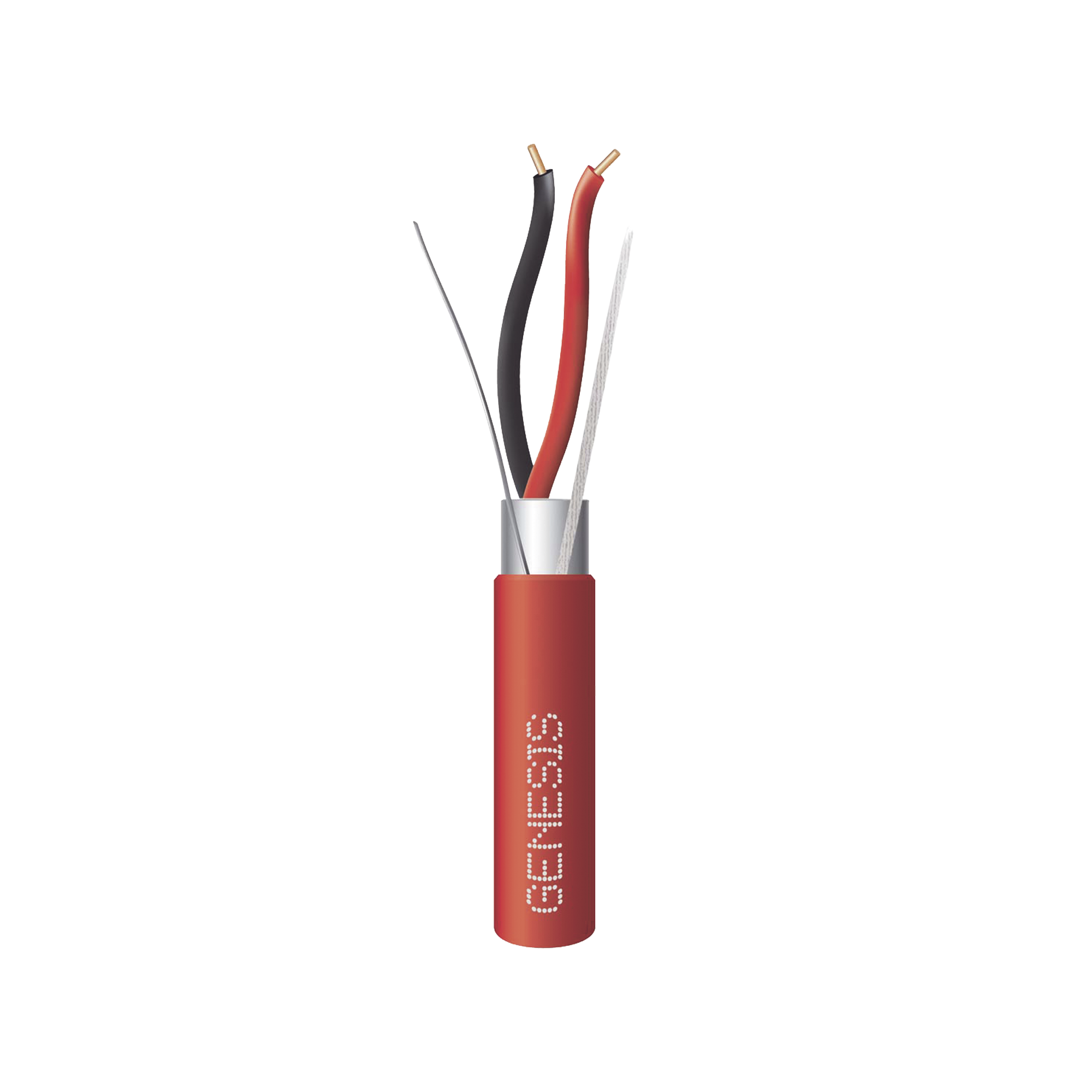 Bobina de 305 Metros de Alambre / 2 x 18 AWG / Riser / BLINDADO / Tipo FPLR / Color Rojo / Para Aplicaciones en Sistemas de DetecciÃ³n de Incendio y Sistemas de EvacuaciÃ³n