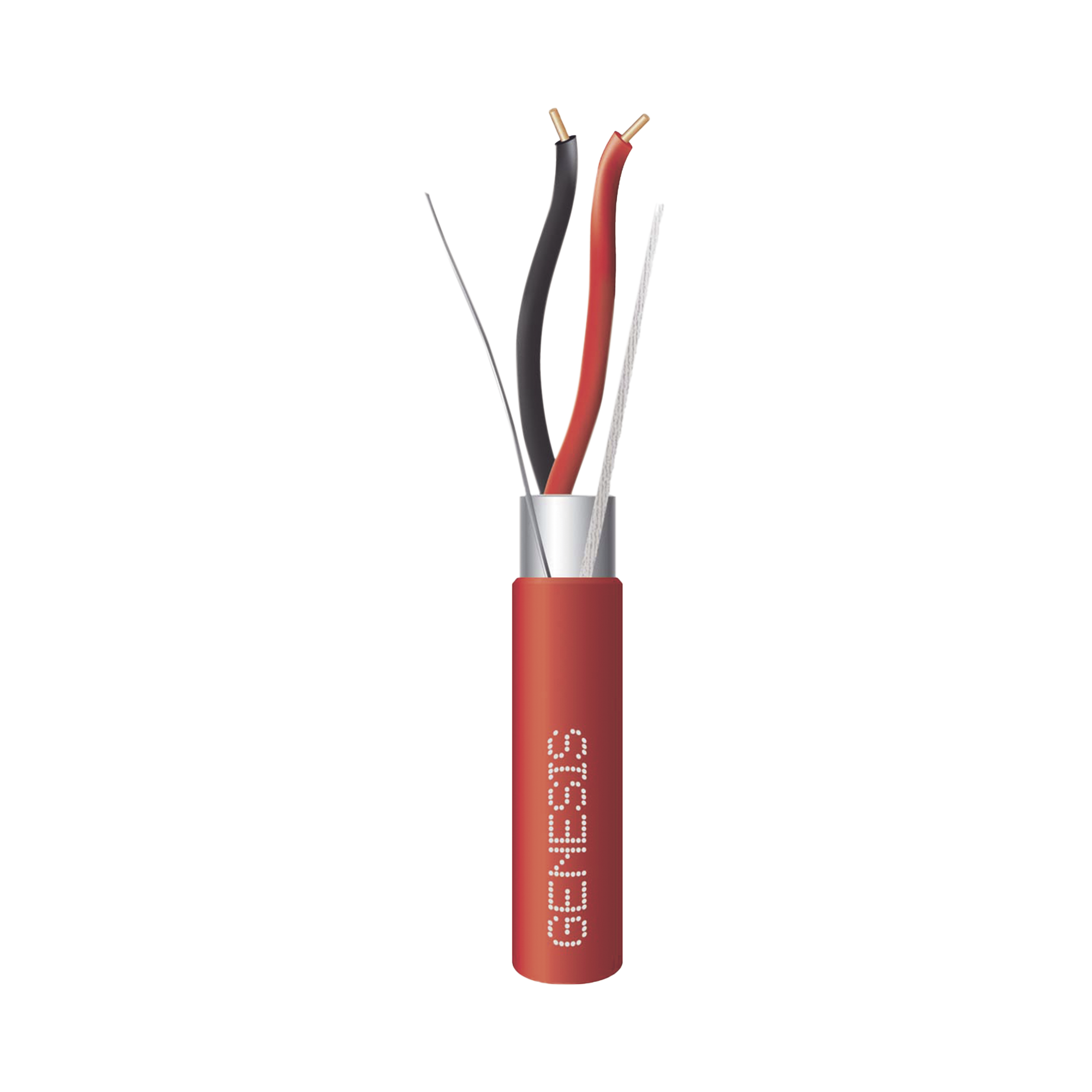 Bobina de 152 Metros de Alambre / 2 x 18 AWG / Riser / BLINDADO / Tipo FPLR / Color Rojo / Para Aplicaciones en Sistemas de DetecciÃ³n de Incendio y Sistemas de EvacuaciÃ³n