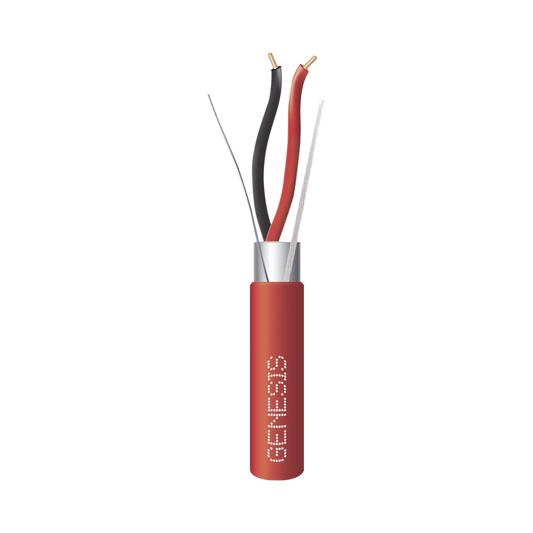 Bobina de 152 Metros de Alambre / 2 x 16 AWG / Riser / BLINDADO / Tipo FPLR / Color Rojo / Para Aplicaciones en Sistemas de DetecciÃ³n de Incendio y Sistemas de EvacuaciÃ³n