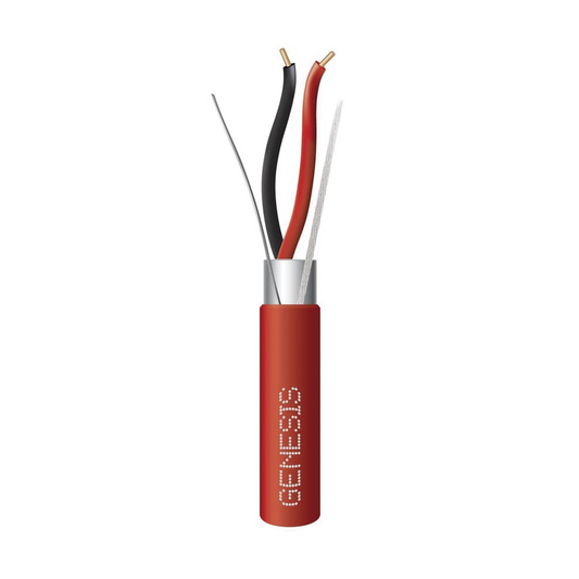 Carrete de 305 Metros de Alambre / 2 x 14 AWG / Riser / BLINDADO / Tipo FPLR / Color Rojo / Para Aplicaciones en Sistemas de DetecciÃ³n de Incendio y Sistemas de EvacuaciÃ³n