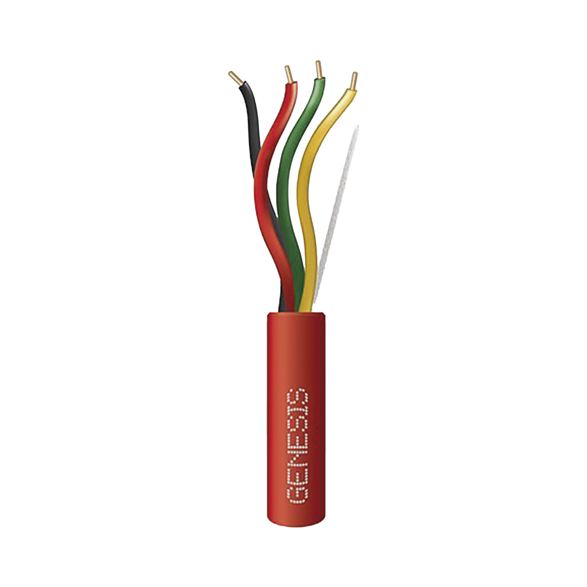 Carrete de 305 Metros de Alambre / 4 x 14 AWG / Plenum / Tipo FPLP-CL3P / Resistente al Fuego / Color Rojo / Para Sistemas Contra Incendio o Sistemas de EvacuaciÃ³n