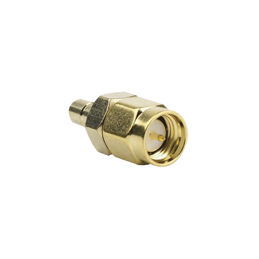 Adaptador Coaxial en LÃ­nea, de Conector SMA Macho a SMB Hembra, Oro/ Oro/ TeflÃ³n.