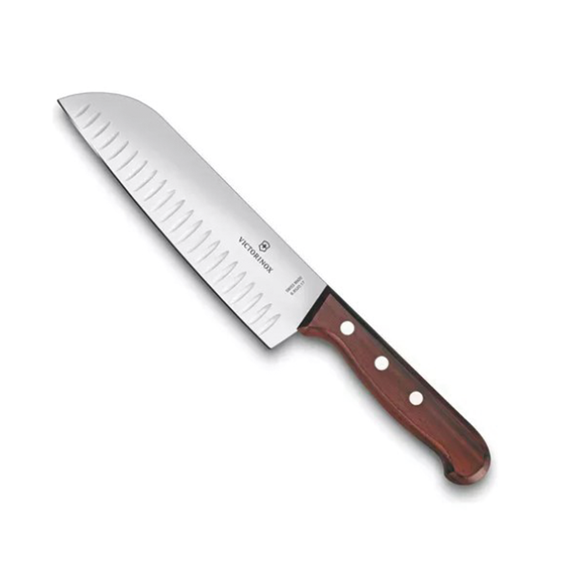 Cuchillo Santoku Wood de 17 cm, Filo con AlvÃ©olos Estilo JaponÃ©s.