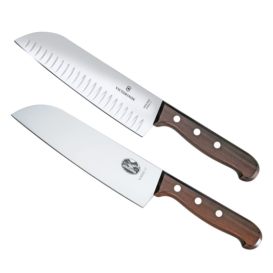 Set de 2 Cuchillos Santoku Wood de Mango de Madera Palissandro Victorinox. La combinaciÃ³n Ideal para La Cocina.