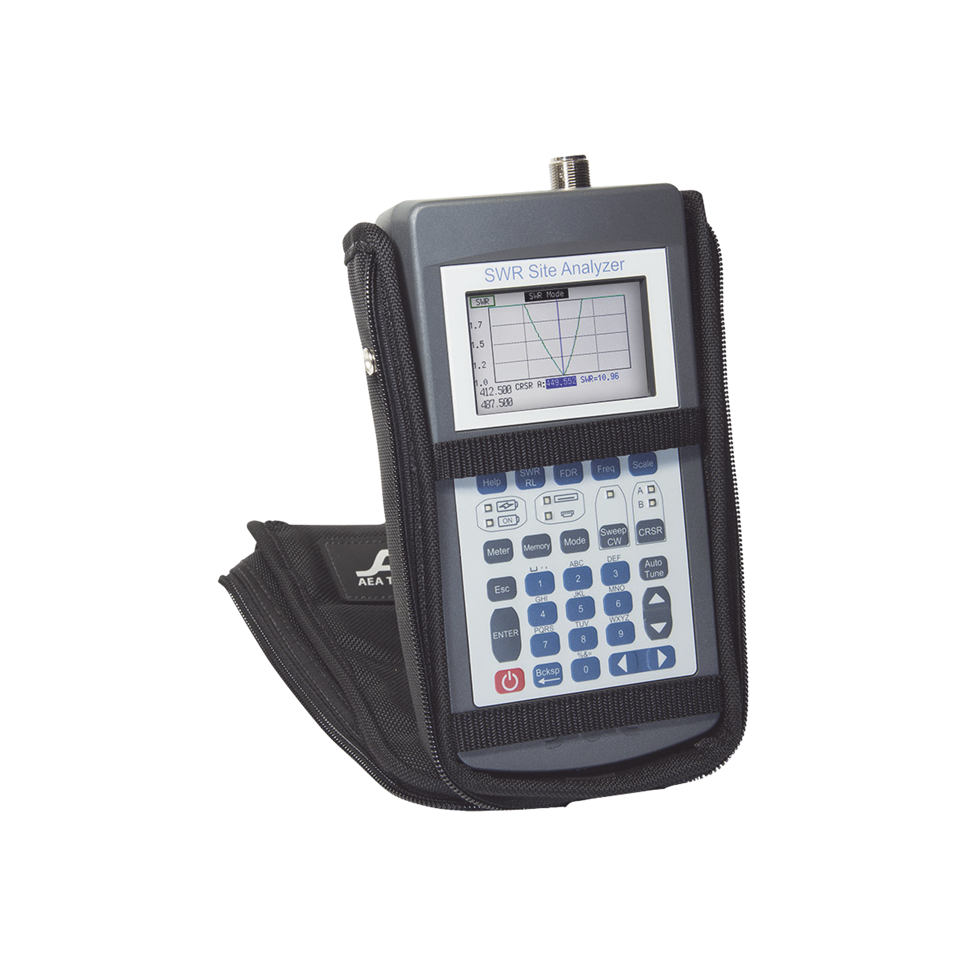 Analizador de Antena LIBERATOR para Sitio, mide SWR, PÃ©rdida por Retorno y FDR (ReflectÃ³metro en el Dominio de Frecuencia), 100 kHz-1500 MHz, puerto N Hembra Ãnico, Terminaciones en N Macho de 50 Ohm y Corto-circuito incluidas.