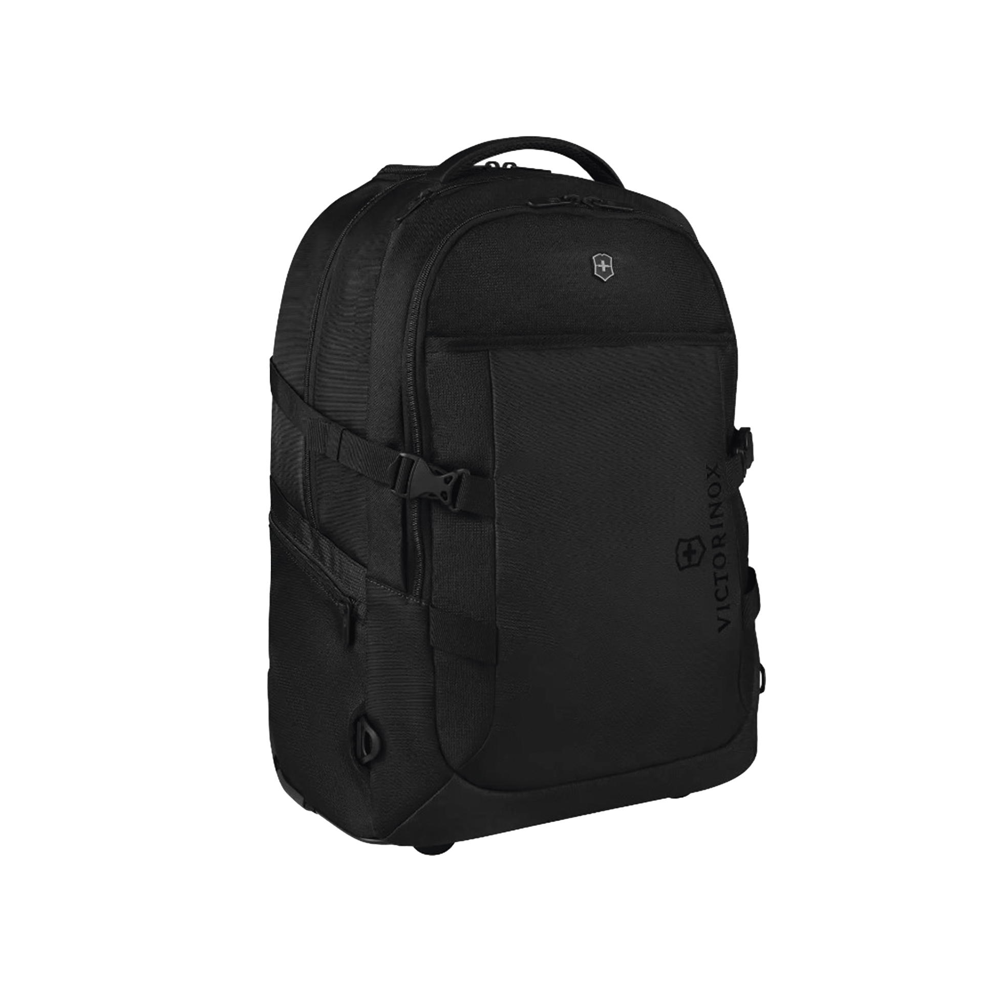 Mochila VX Sport EVO con Ruedas, Mango TelescÃ³pico y Correas al Hombro. Fabricada en PoliÃ©ster Negro repelente al Agua. Backpack on Wheels.