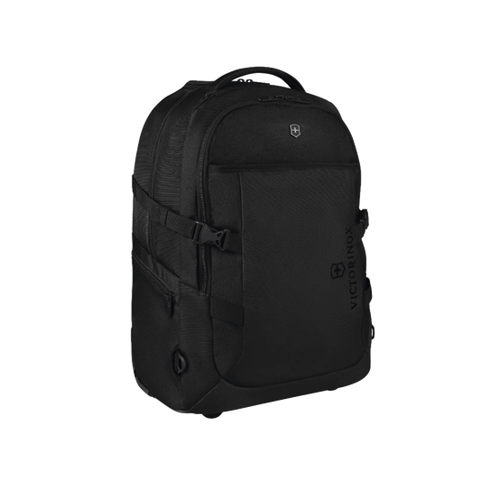 Mochila VX Sport EVO con Ruedas, Mango TelescÃ³pico y Correas al Hombro. Fabricada en PoliÃ©ster Negro repelente al Agua. Backpack on Wheels.