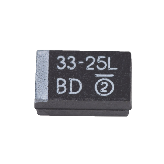 Capacitor ElectrolÃ­tico de Tantalio SMD (2917) de 33 ÂµFd, 25 Volt, para Amplificador PA3-1FE-RXRF.