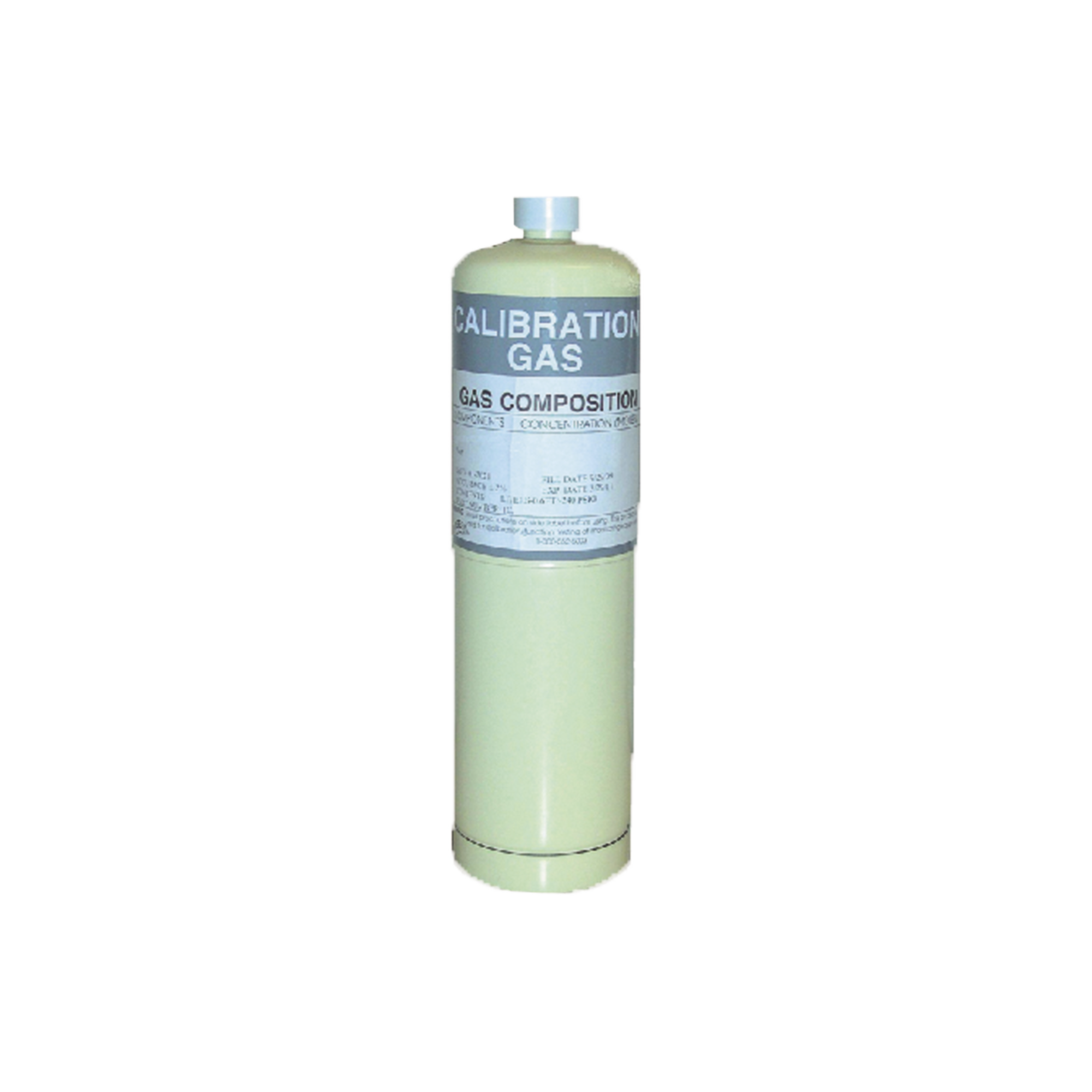 Cilindro para calibraciÃ³n de detectores de gas Metano CH4 105L Aire 50%, 2.5 LEL