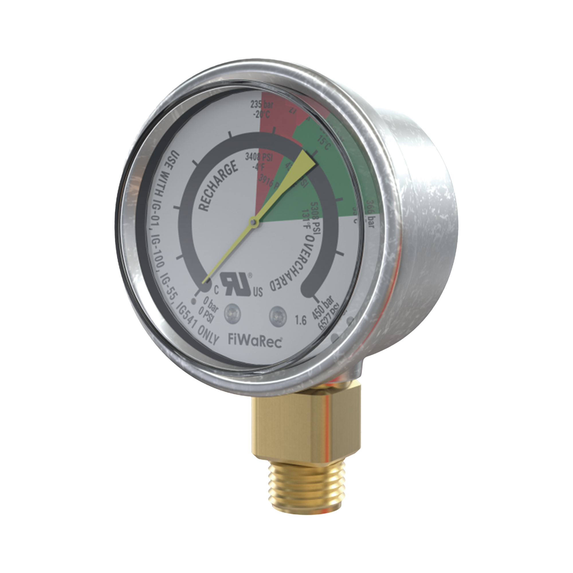 ManÃ³metro de Contacto | ArgÃ³n/NitrÃ³geno | 4351 PSI (300 bar) N.C | Baja presiÃ³n