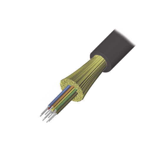 Cable de Fibra Ãptica de 6 hilos, Interior/Exterior, Tight Buffer, No Conductiva (DielÃ©ctrica), LS0H, Multimodo OM4 50/125 optimizada, 1 Metro