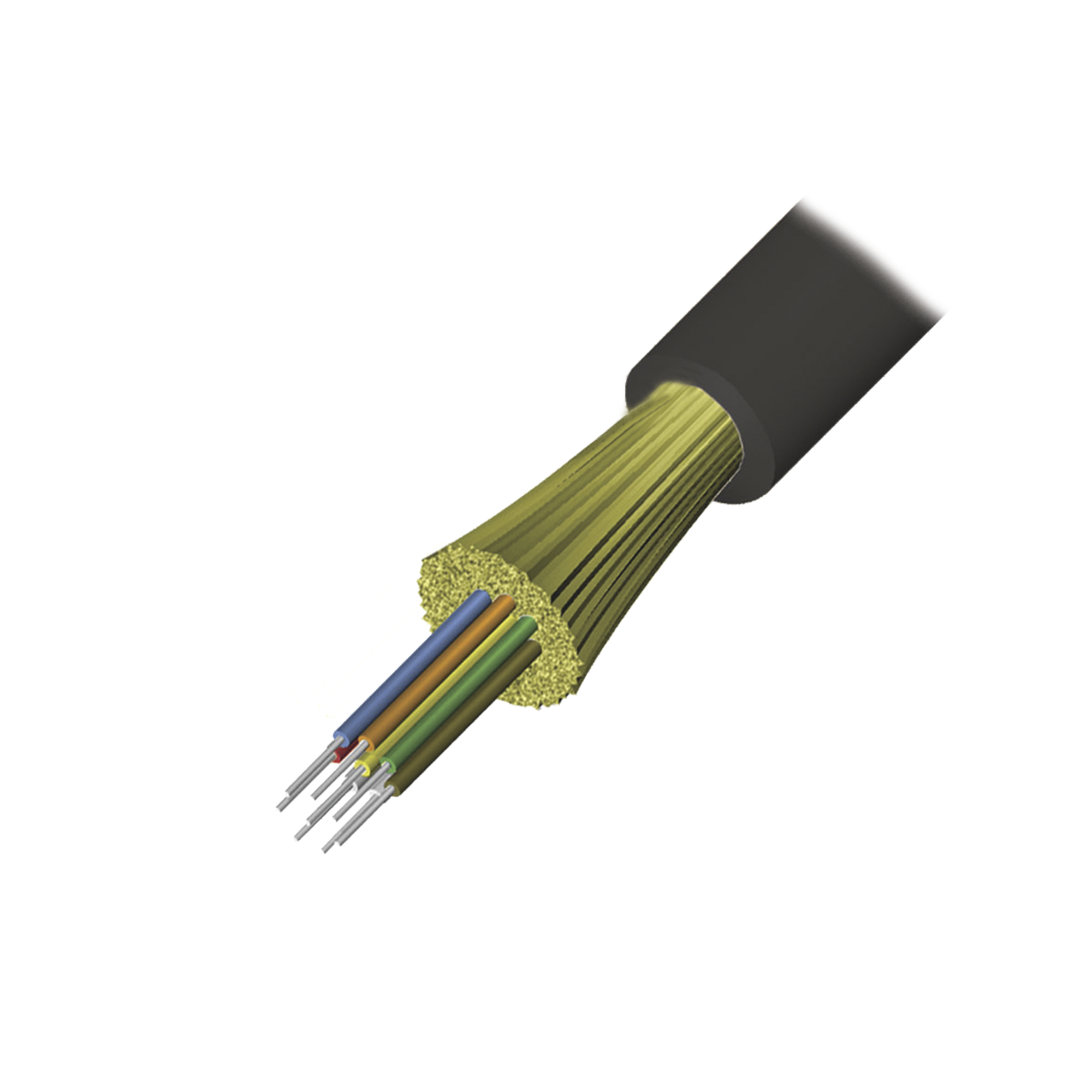 Cable de Fibra Ãptica de 6 hilos, Interior/Exterior, Loose Tube, No Conductiva (DielÃ©ctrica), LS0H, Monomodo OS1/OS2 9/125, 1 Metro