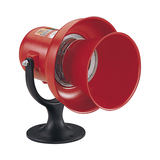 Sirena electromecÃ¡nicade alarma general modelo A , UL y cUL, 120 Vca/cd, Color Rojo