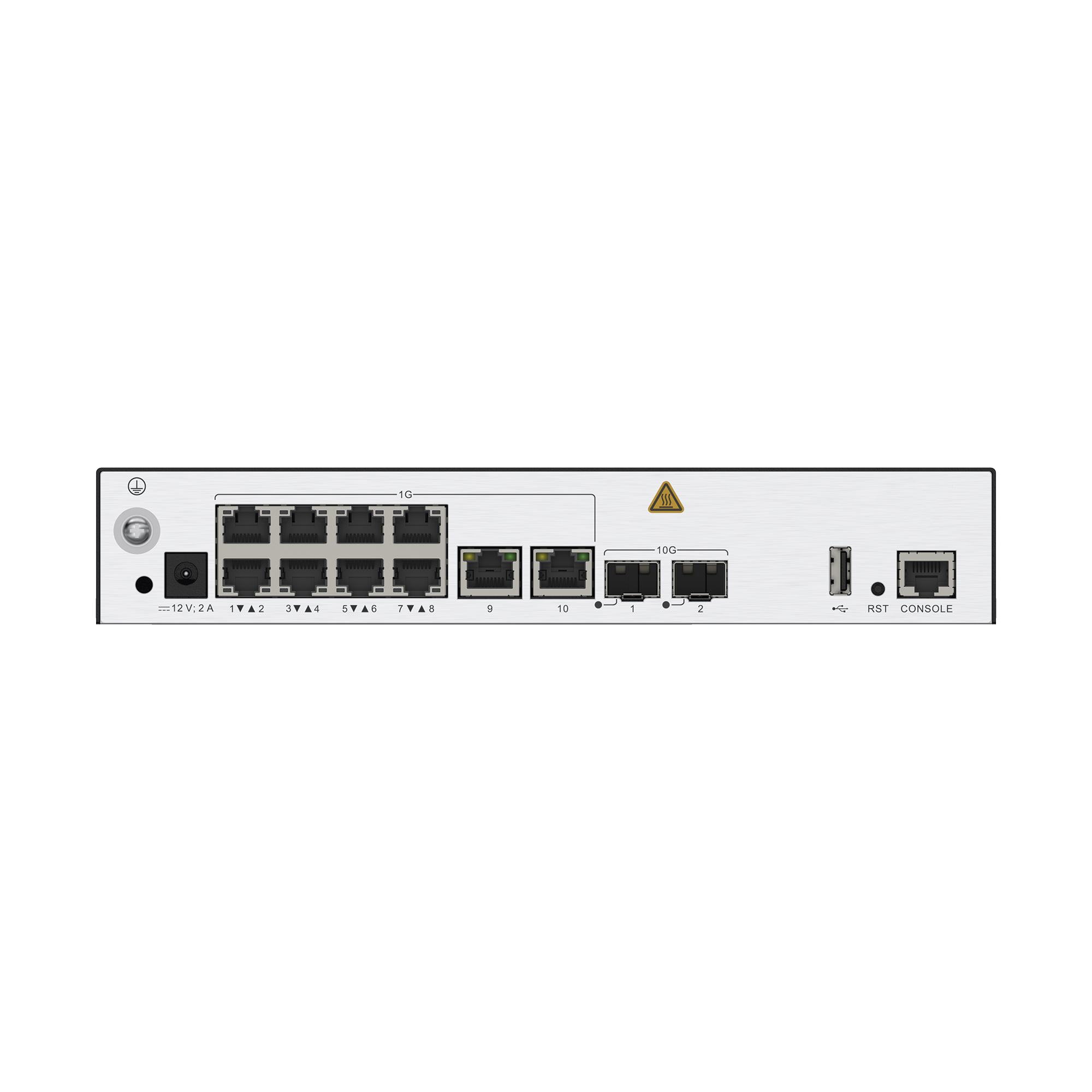 Controladora de Puntos de Acceso / 10 puertos 10/100/1000 Mbps / 2 puertos 10GE SFP+ / Hotspot 2.0 / Roaming Capa 2 y 3 / Rendimiento 10 Gbps / Soporta 128 APs / Hasta 1024 Clientes