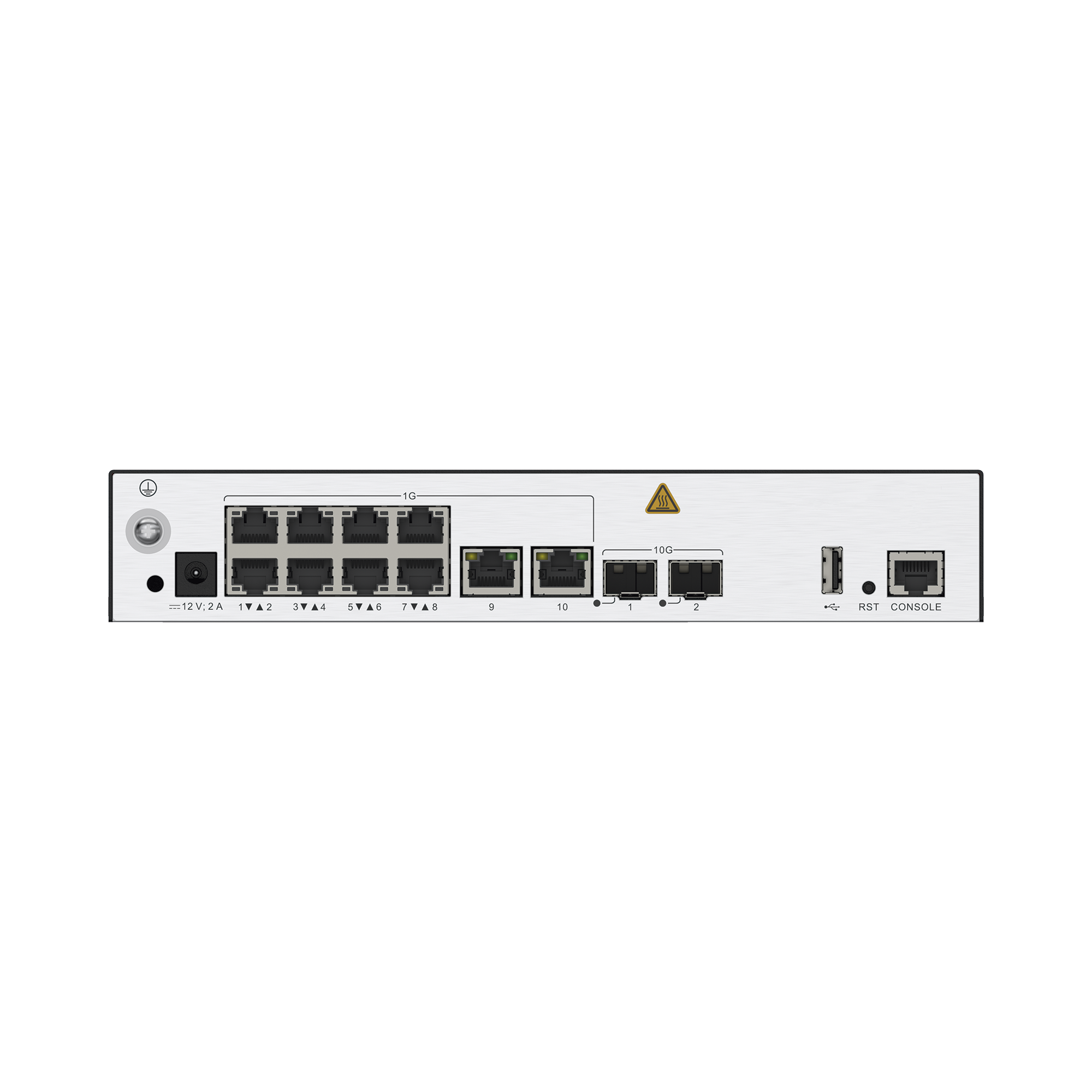 Controladora de Puntos de Acceso / 10 puertos 10/100/1000 Mbps / 2 puertos 10GE SFP+ / Hotspot 2.0 / Roaming Capa 2 y 3 / Rendimiento 10 Gbps / Soporta 256 APs / Hasta 2048 Clientes