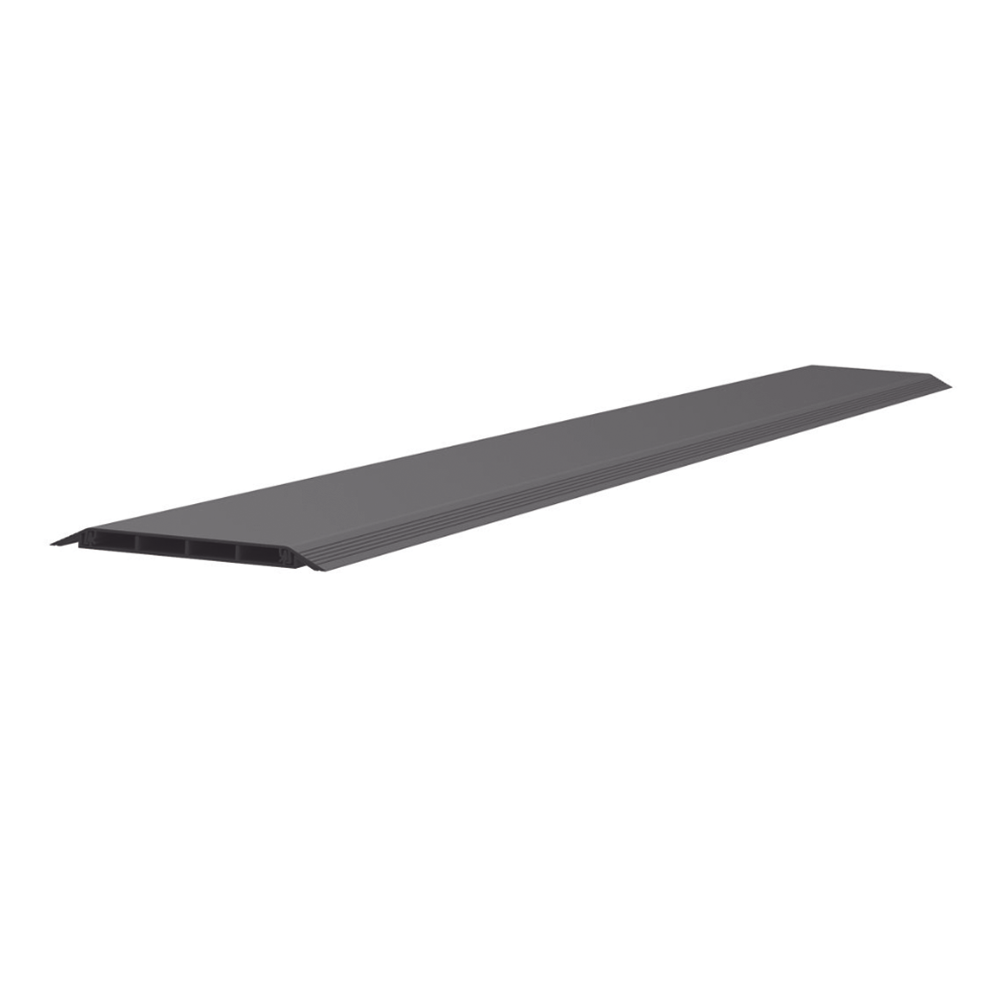 Canaleta de Piso de 4 VÃ­as, Material PVC RÃ­gido, 6 ft de largo, 176 mm de Ancho, Color Negro