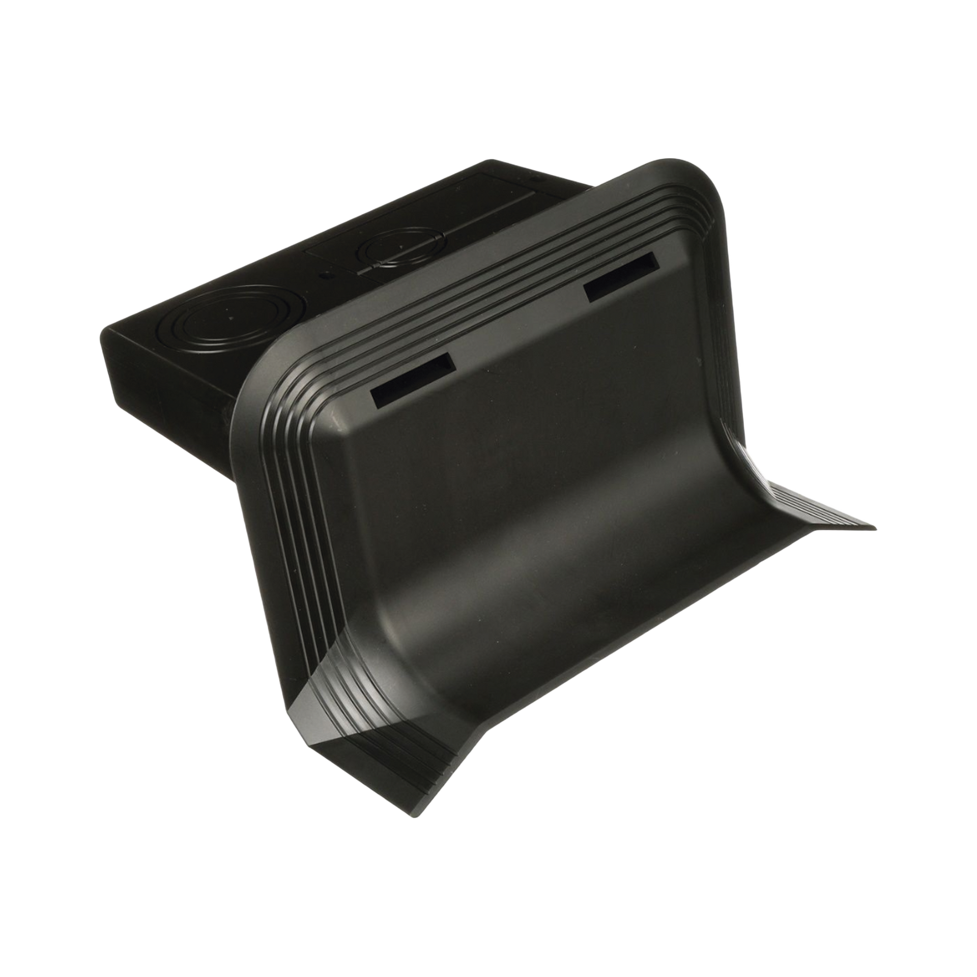 Accesorio de ConexiÃ³n a Pared, Para Uso con Canaleta de Piso AFR4BCBL6, Material PVC RÃ­gido, Color Negro