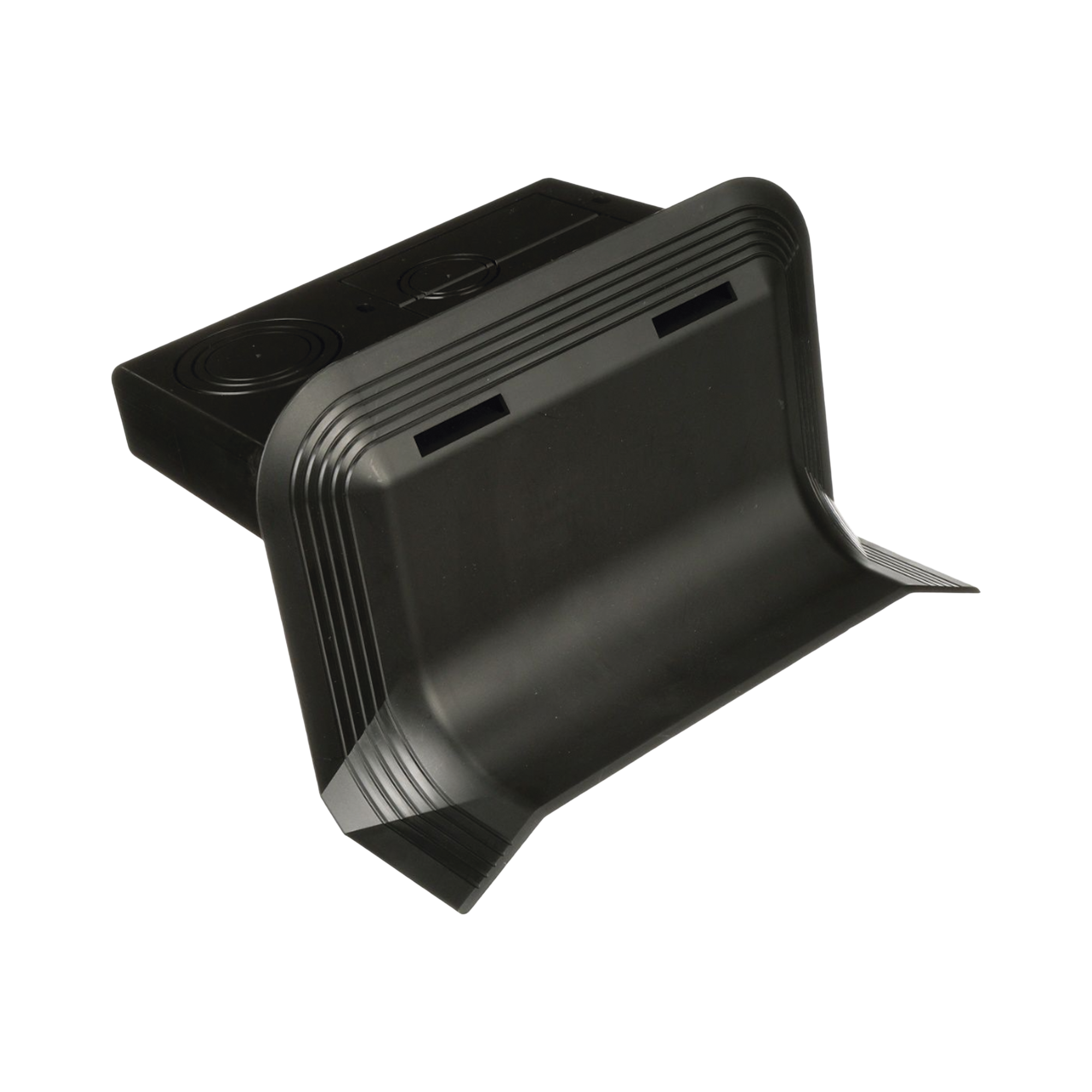 Accesorio de ConexiÃ³n a Pared, Para Uso con Canaleta de Piso AFR4BCBL6, Material PVC RÃ­gido, Color Negro