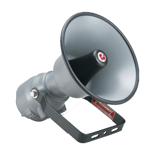 Altavoz de anunciamiento publico a prueba de explosiones AudioMasterÂ®, 30W de Potencia, Listado UL y cUL para Clase I, DivisiÃ³n 1, Grupos B, C y D; Clase I, DivisiÃ³n 2, Grupo A, B, C y D; Clase II, DivisiÃ³n 2, Grupos F y G; Clase