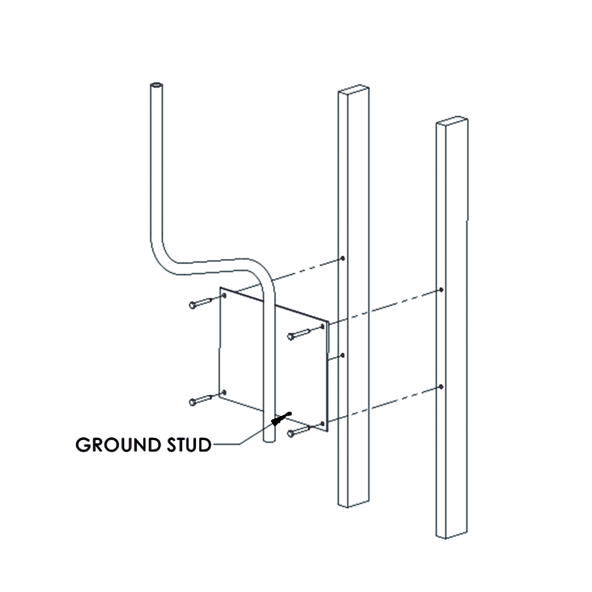 Soporte para montaje en pared compatible con linea de antenas OMNI-B
